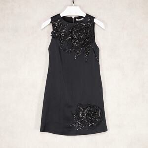 Alice + Olivia Women Clyde Mini Dress Black Size 6 (Pre-owned)